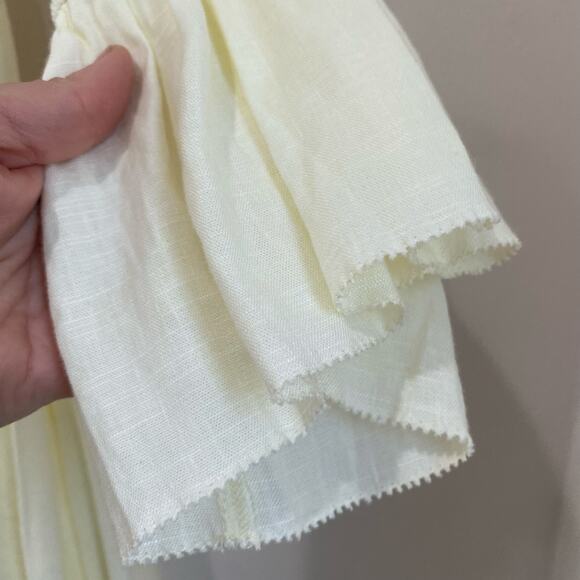 Cult Gaia Stella Dress Square Neckline Midi Length Linen Blend Dress Size Large - Picture 8 of 11